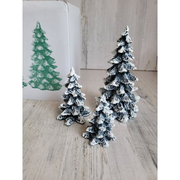 Dept 56 52051 Evergreen tree cold cast porcelain village accessory xmas - Picture 2 of 6